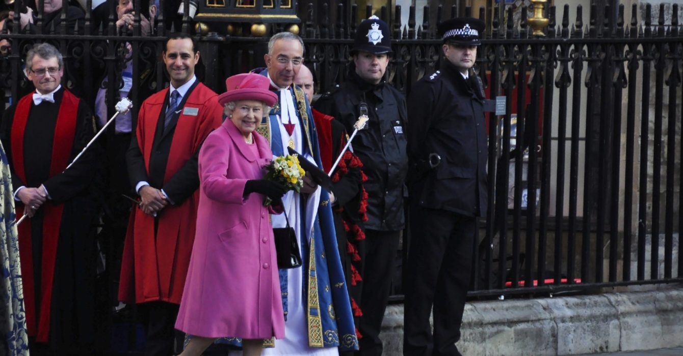 Queen Elizabeth II leaves Westminster Abbey after the Commonwealth Day ceremony in March 2012. Photo by Thomas Dutour, Dreamstime.com