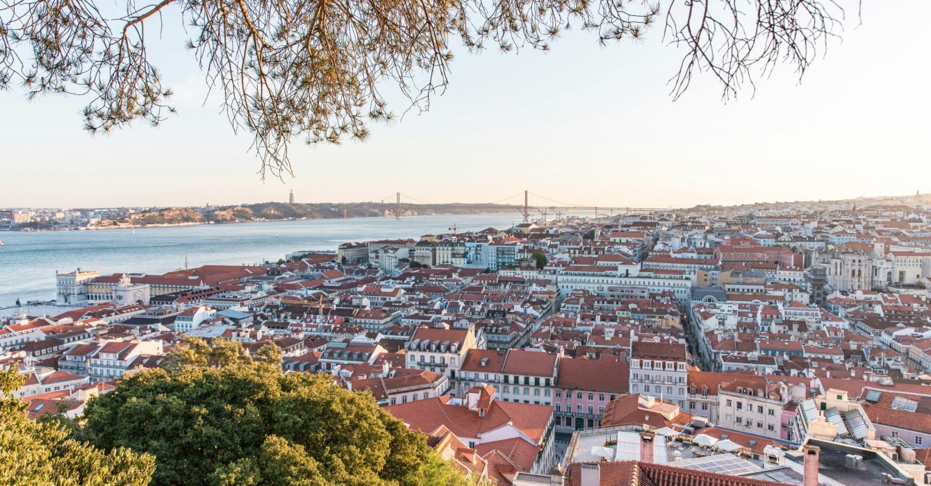 aerial view of Lisbon