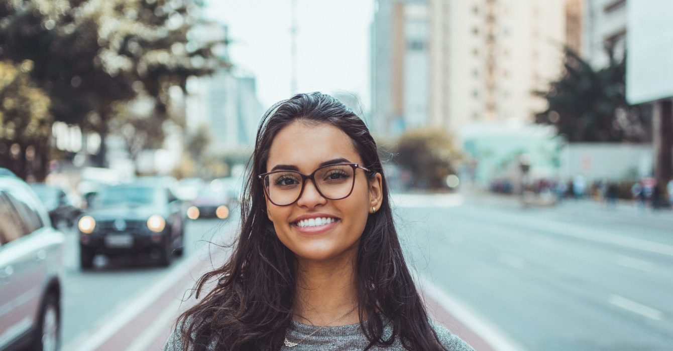 Woman smiling